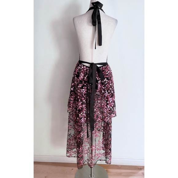 Rare NWT For Love and Lemons Beaded Gibson Cherry Blossom Floral Tiered Dress S - Picture 9 of 16